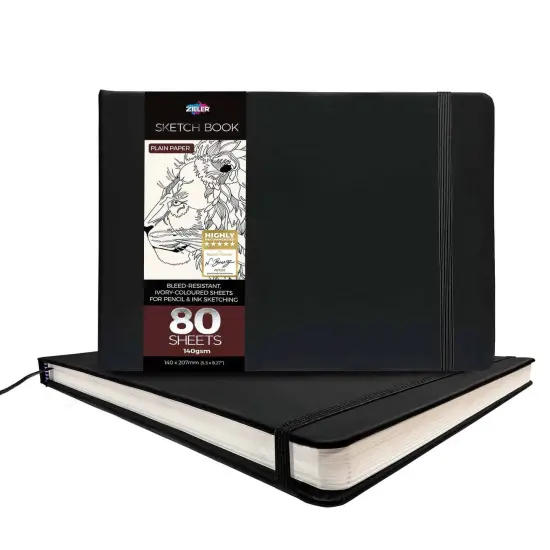 Zieler&reg; Classic Hardcover Art Sketchbook for Pencil, Ink, Charcoal and Pastel Sketching {1}
