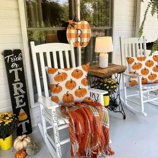 Set of 2 - Fall Pillow Covers 20x20 Inch (20" x 20" {4}