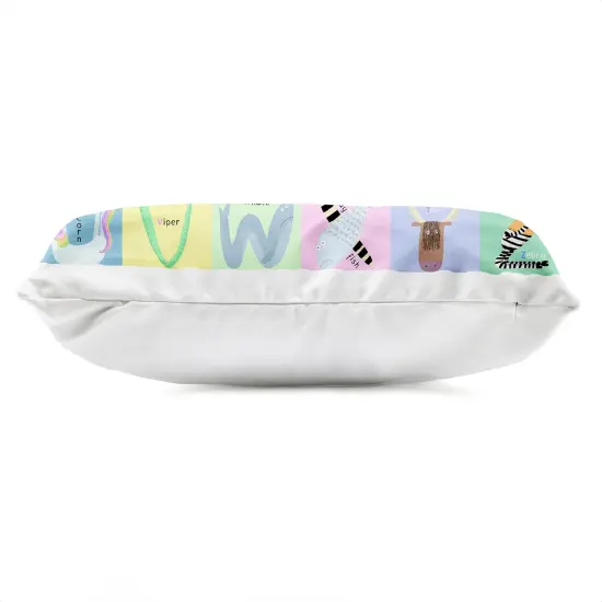 Stupell Industries Whimsical Animal Alphabet Outdoor Pillow, 14 x 7 x 20 {3}