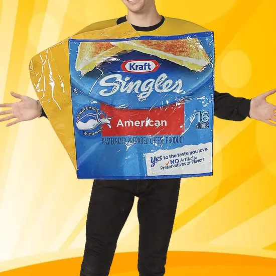 Kraft Singles Cheese Slice Adult Costume &ndash; Funny Food Outfit {6}