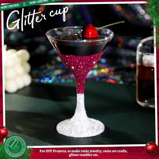 White Glitter Clear Glitter for Crafts {3}