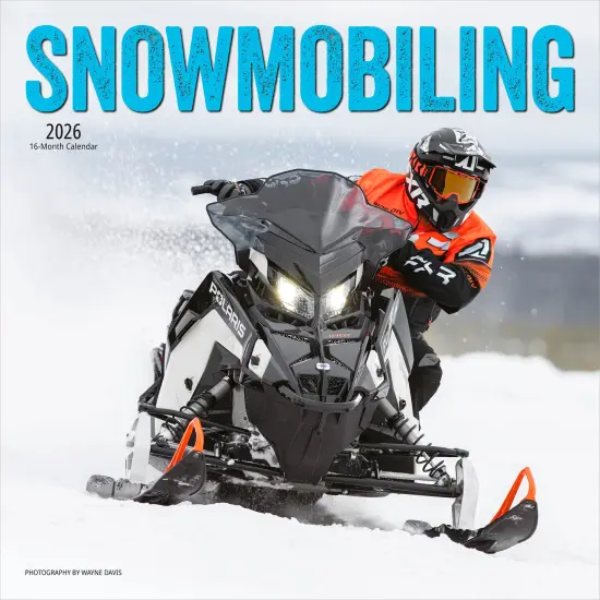 Snowmobiling | 2026 12 x 24 Inch (Hanging) Monthly Square Wall Calendar {1}