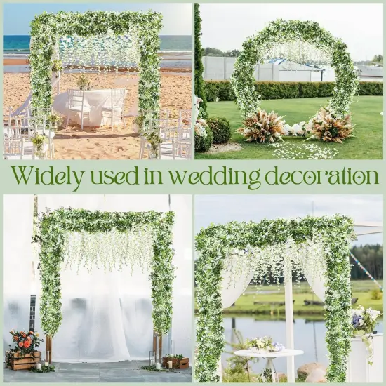 10 Pcs 7.2ft/pcs Artificial Flowers Wisteria Garland Artificial Wisteria Vine Hanging Flower {2}