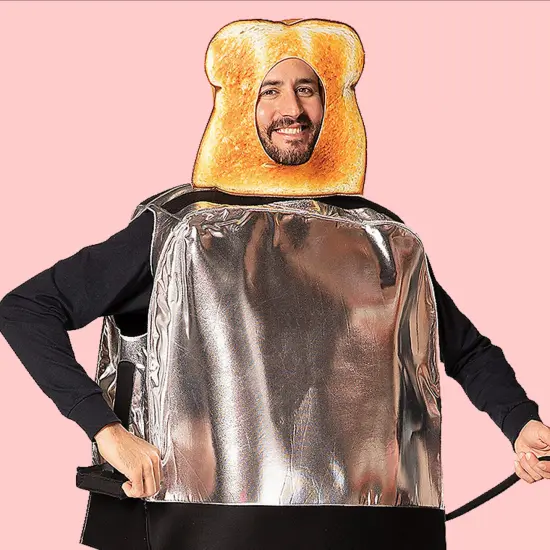 Funny Toaster Adult Costume with 3D Handle for Halloween Parties and Group Themes {5}