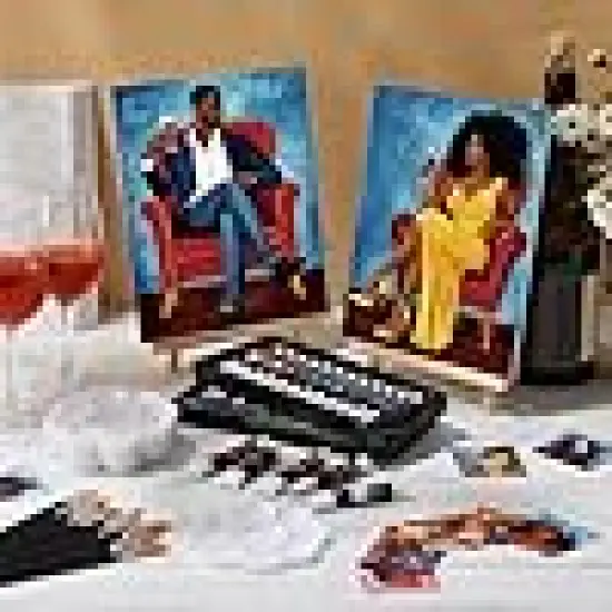 Acrylic Couples Painting Kit Wood Easel {2}
