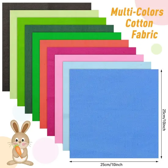 40 Piece Solid Color Pre-Cut Fabric Bundles - 10 x 10 Inch {2}