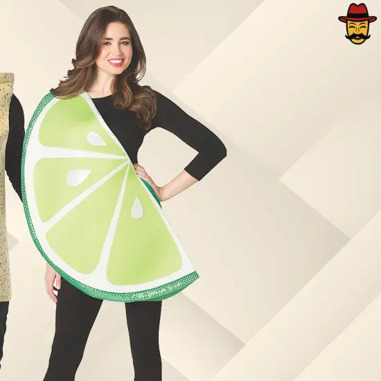 Taco and Lime Slice Couples Costume Set Food Tunics Funny Fiesta Party Outfit {5}