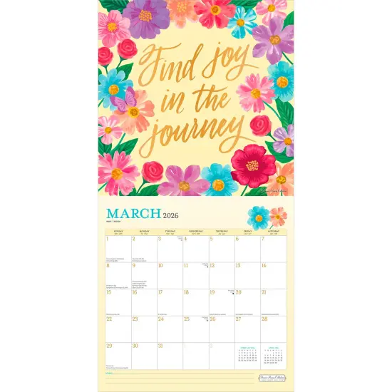 Bonnie Marcus OFFICIAL | 2026 12 x 24 Inch (Hanging) Monthly Square Wall Calendar | Foil Stamped Cover | Plastic-Free {3}