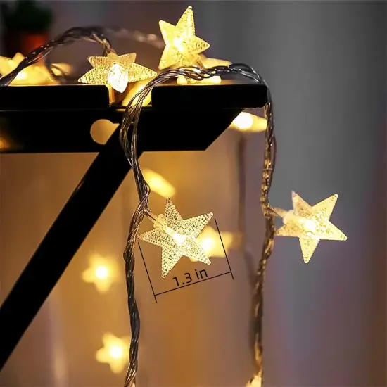 Star String Lights - 10Ft, 20 LED (Warm White) {3}
