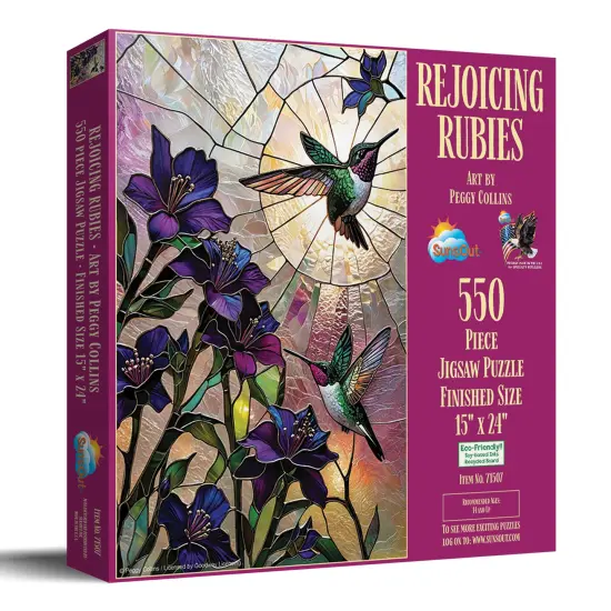 Sunsout Rejoicing Rubies 550 pc Jigsaw Puzzle 71507 {3}
