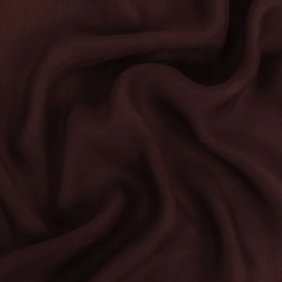 1 Yard Luxury Silk Chiffon 53" Wide Mahogany Satin-Faced Designer Fabric {1}
