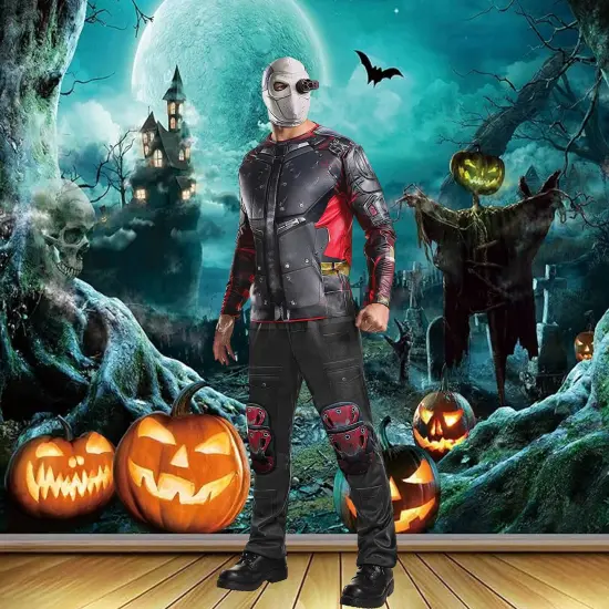 Suicide Squad Deadshot Costume with Mask and Padded Tactical Gear {1}