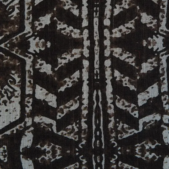 1 Yard Black Coffee Tribal Printed Silk Chiffon 51" Wide Sheer Fabric for Maxi Dresses & Waterfall Tops {2}
