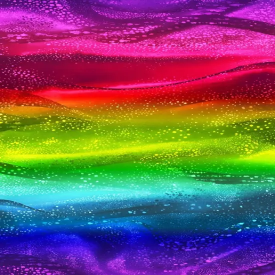 Rainbow Pacifica Textured Wave Red/Multi Cotton Fabric by the Yard {1}