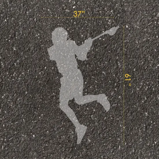 Men's Lacrosse Player Parking Space Stencil | High School Senior Parking Spot Stencil | Reusable Stencil | Stencil Ease | {4}