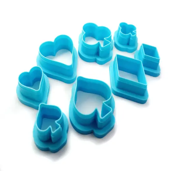 Card Suits Clay Cutters, 8 pc, Two Sizes of Hearts Clubs Spades & Diamonds, Adorabilities {2}