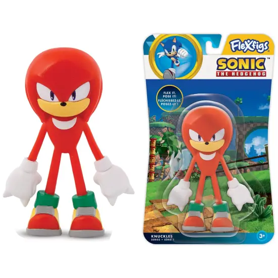 FleXfigs: Sonic & Knuckles - 2 Character Pack - Sonic The Hedgehog Articulated Action Figures, Flex It - Pose It!, Collectible Toy Miniatures, Kids 3+ {7}