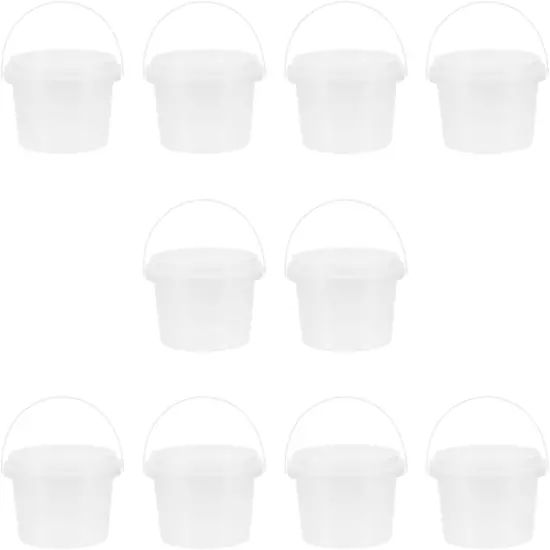 10Pcs Transparent Mini Storage Bucket Party Favor Cans {1}