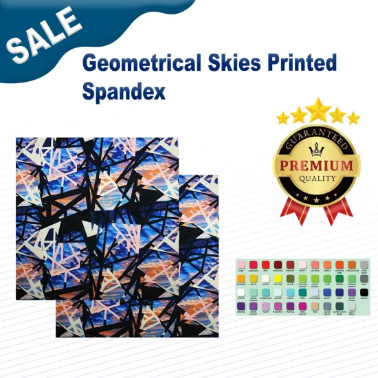 Geometrical Skies Printed Spandex {1}