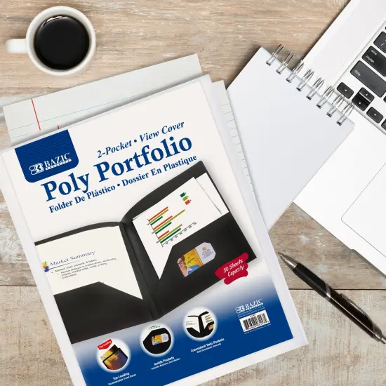 BAZIC Poly Portfolio View Cover w/ 2-Pocket {6}