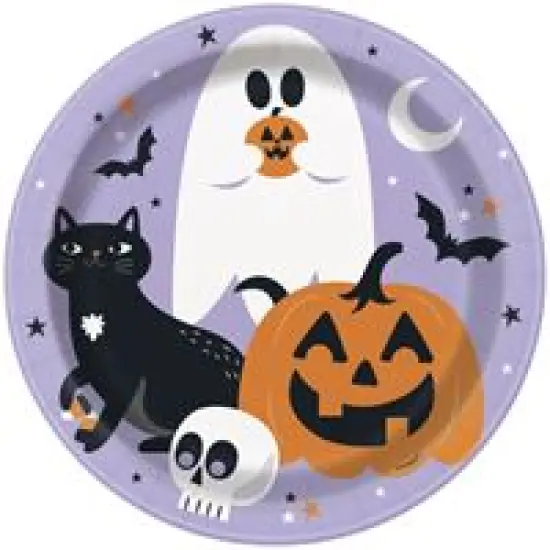 Halloween Night Round 9" Dinner Plates 8ct {1}
