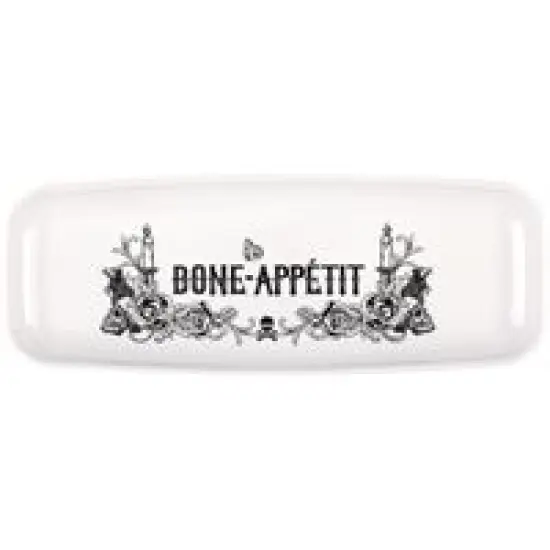 Sketchy Skull "Bone Appetit" Plastic Serving Tray {1}
