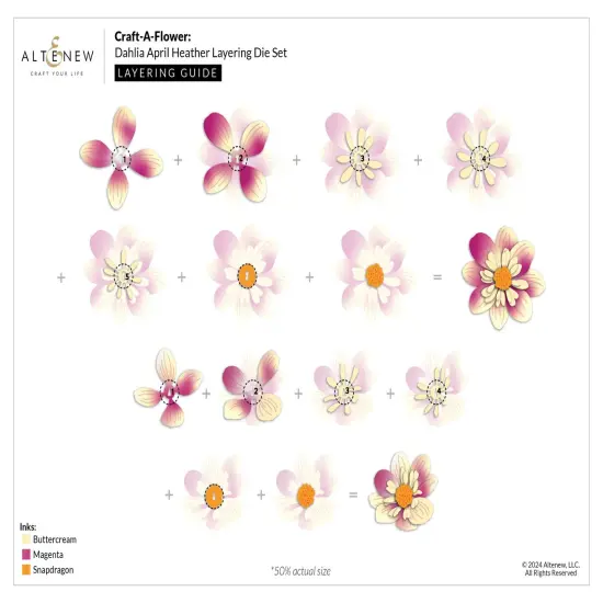 Craft-A-Flower: Dahlia April Heather Die Set {3}