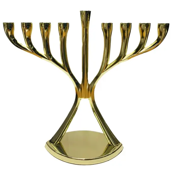 Elegant Metal Menorah By Kinor Decor Antique Brass {3}