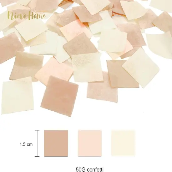 Boho Wedding & Baby Shower Decorations, 28PCS Creamy White Tissue Paper Pom Poms, Tassels & Dots Paper Garland, Perfect for Bridal Showers, Birthdays & More {4}