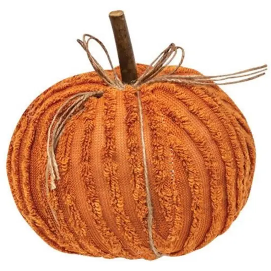 Soft Chenille Pumpkin Fall Table Decor with Jute Wrapped Stem {2}