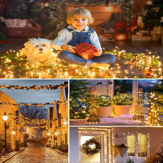 Solar String Lights Outdoor Waterproof- 40 FT 100 LED Solar Powered String Lights with 8 Lighting Modes {6}