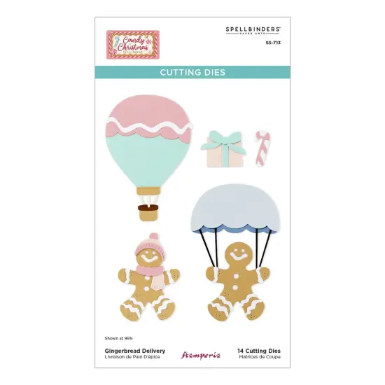 Spellbinders Etched Dies From Candy Christmas By Stamperia-Gingerbread Delivery {1}