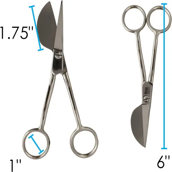 The Beadsmith Applique Scissor &ndash; 6 Inches, Duckbill Knife Edge, Angled Handle, Adjustable Tension Screw &ndash; Paddle Shape for Art, Crafting, Fabric, Thread, Needlework, Embroidery & Sewing {2}