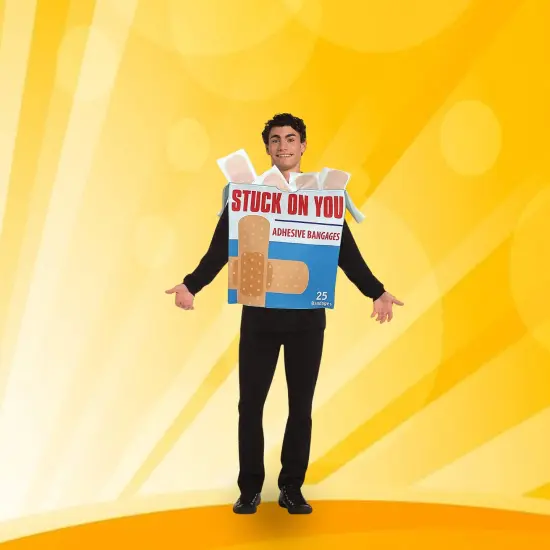Stuck On You Bandages Box Adult Costume Funny First Aid Halloween Outfit {3}