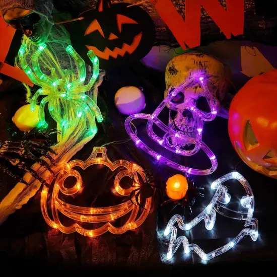 4 Pack Halloween Lights Decorations - Battery Operated {4}