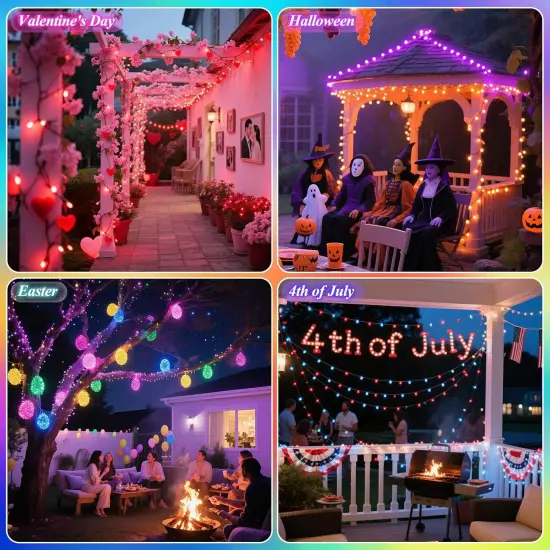 35 Colors 66FT Halloween String Lights with Remote Timer {2}