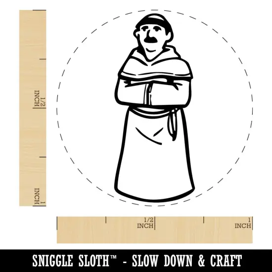 Friar Brother Medieval Monk Church Christian Monestary Self-Inking Rubber Stamp Brown {1}