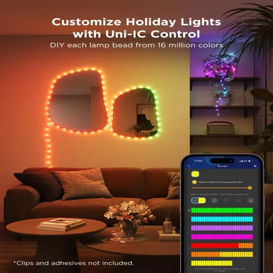 66FT Christmas String Lights - Smart App Controlled {4}