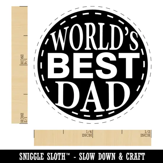 World's Best Dad Globe Father's Day Self-Inking Rubber Stamp Crafting Planners Dry Pad {1}
