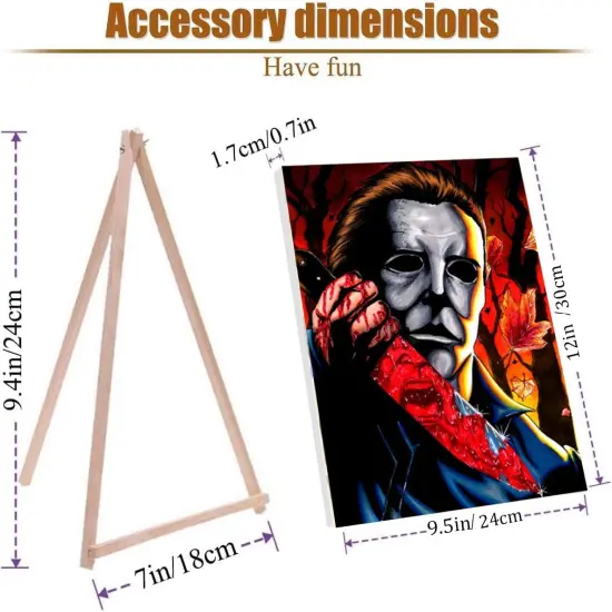 4 Pack Horror Paint by Numbers Kit - 9x12inch {3}