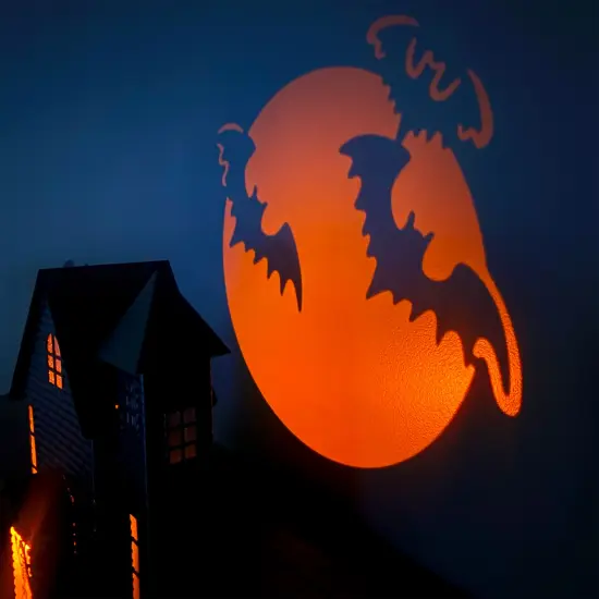 Haute Decor Halloween Haunted House with Bat Projection {3}