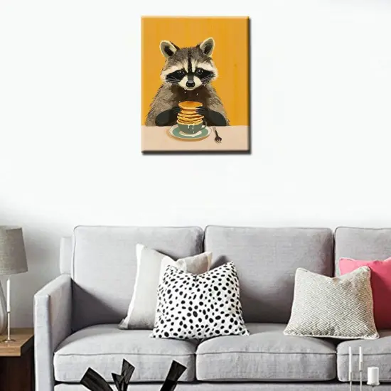 Raccoons Eating Muffins Paints by Numbers {3}