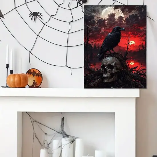 Halloween Crow 5D Diamond Painting Kits - 12x16inch {4}