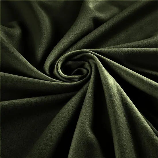 1 Yard Soft Crepe Textured Techno Scuba Knit Fabric with Stretch Olive Green {1}