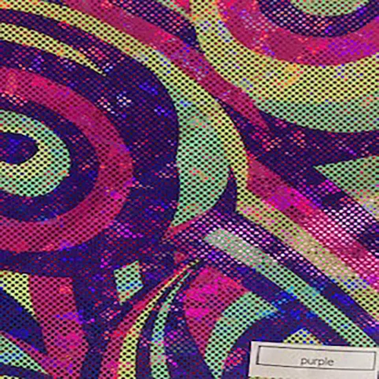 1 Yard Nylon Spandex Charming Fabric Captivating Hologram 58/60 Inch Width Purple {1}