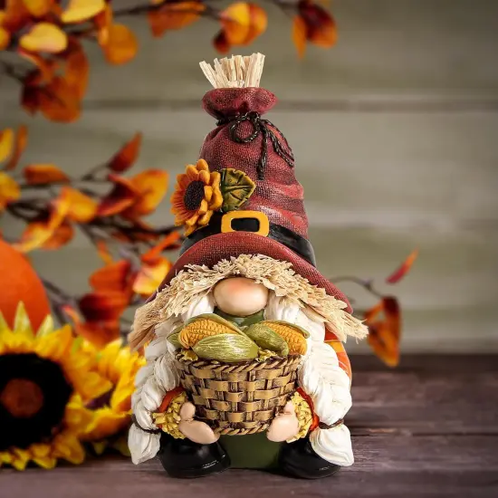 Harvest Gnomes Figurines for Fall Decor(Fall Gnome Women) {3}