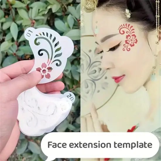 20 Reusable Body Paint Stencils for Party & Festival Makeup(white) {4}