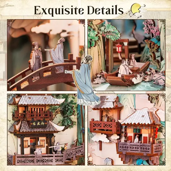Book Nook Wizardi Miniature - Su Dongpo's Life Roombox Kit {5}
