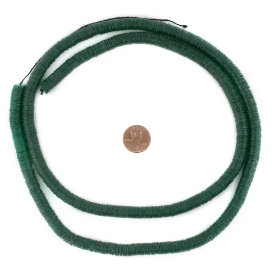 The Bead Chest Translucent Green Vinyl Phono Record Beads (8mm) {2}