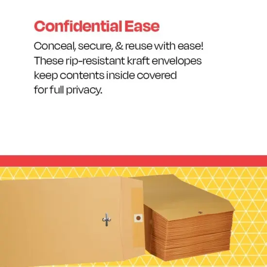 School Smart Kraft Envelopes with Clasp, 6-1/2 x 9-1/2 Inches, Pack of 100 {5}
